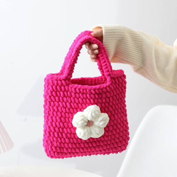 Hand Knitted Thick Wool Crochet Tote Bag - Image 4