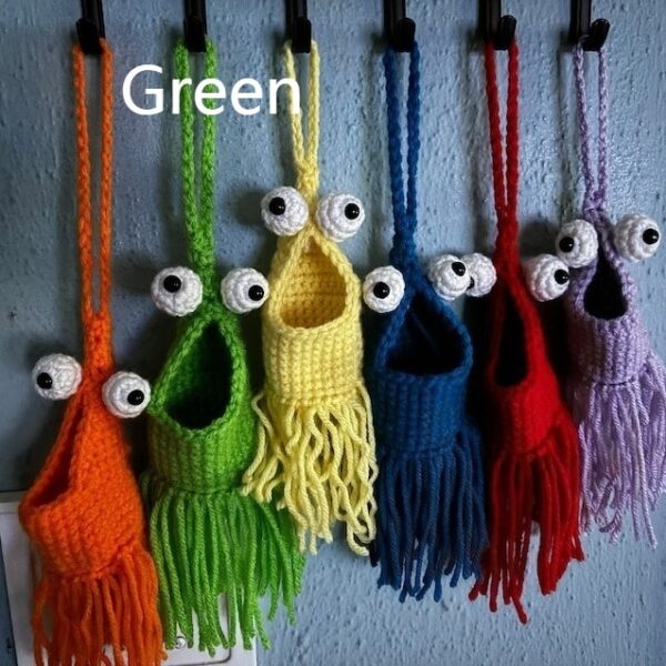 Hand Crochet Wall Storage Bag - Image 7