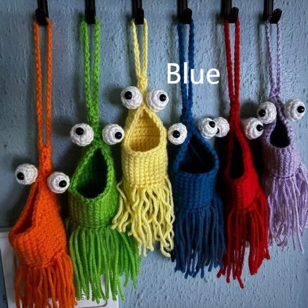 Hand Crochet Wall Storage Bag - Image 8