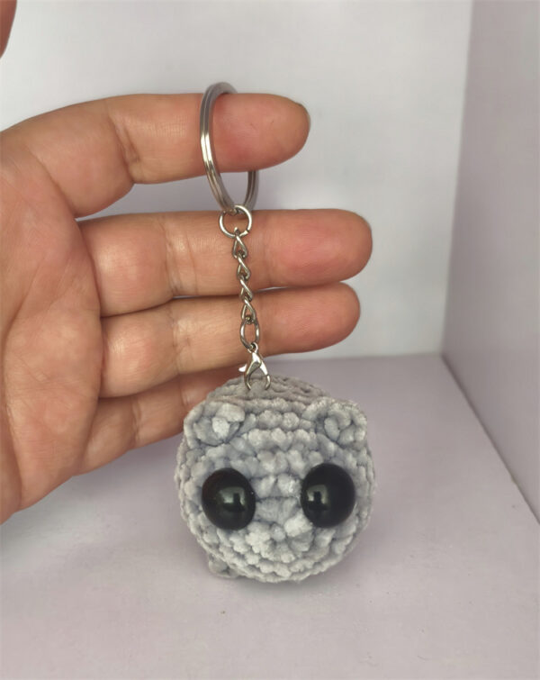 Cute And Minimalist Hamster Crochet Doll Keychain - Image 2