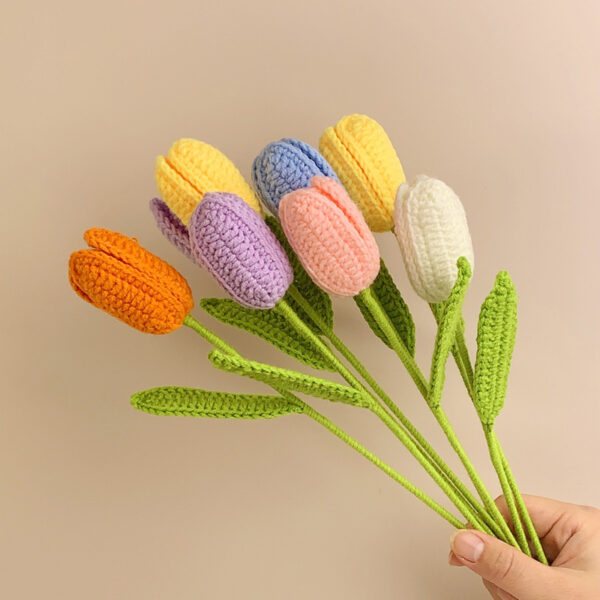 Hand Crochet Tulip Immortal Flower - Image 5