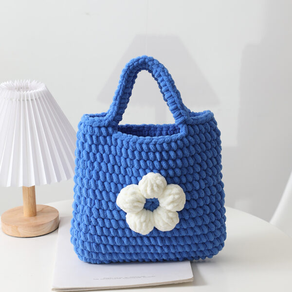 Hand Knitted Thick Wool Crochet Tote Bag - Image 5