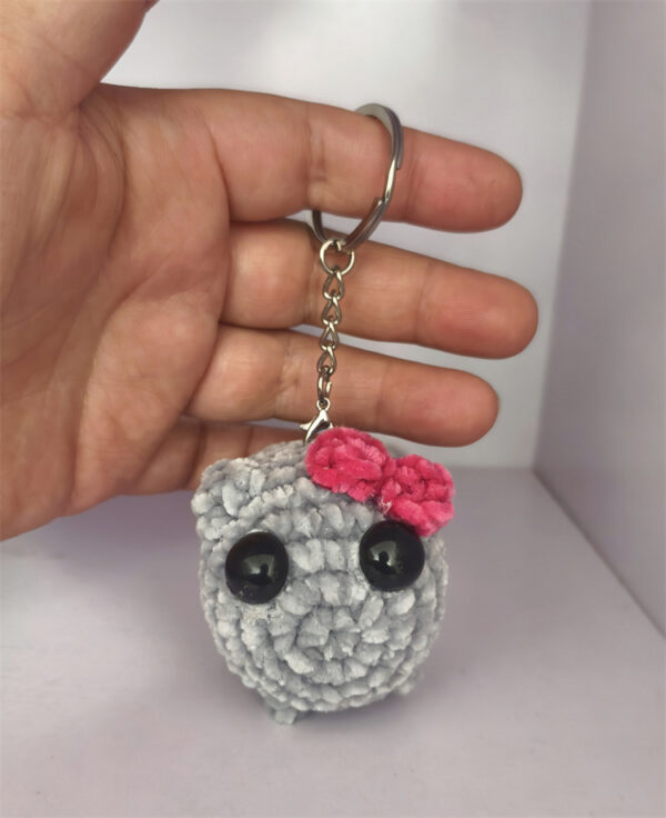 Cute And Minimalist Hamster Crochet Doll Keychain - Image 8